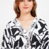 Designer Black Drape Dress - Image 2