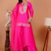 Bright Pink Embellished Sharara Set - Image 3