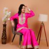 Bright Pink Embellished Sharara Set - Image 6